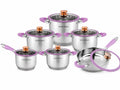 12 Piece Stainless Steel Cookware Set Induction Ready GALES PREMIUM