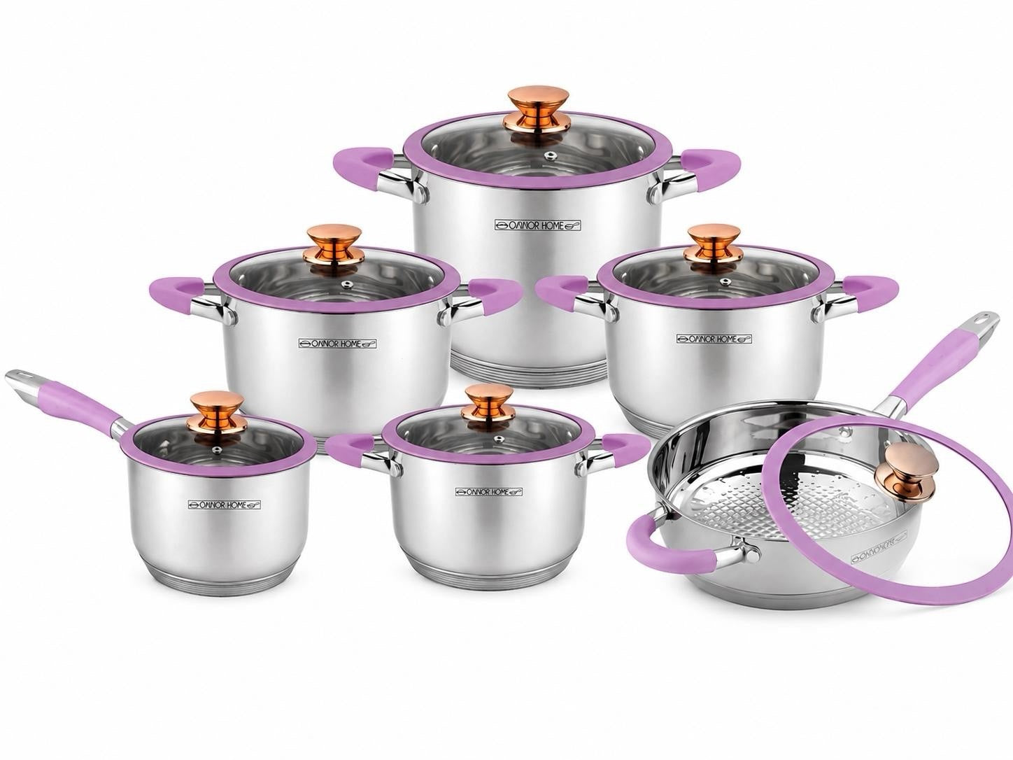 12 Piece Stainless Steel Cookware Set Induction Ready GALES PREMIUM